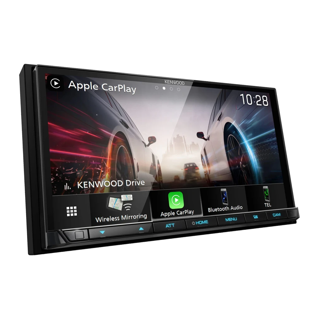 Autorradio Kenwood Negro CarPlay Android Auto Inalámbrico 7 pulgadas DMX8021DABS