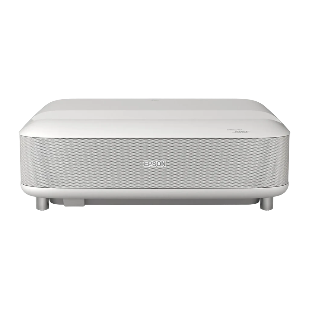 Projecteur laser ultra-courte focale Epson LifeStudio Grand 4K UHD 3600 lumens ANSI Blanc EH-LS670W, vue de face: corps