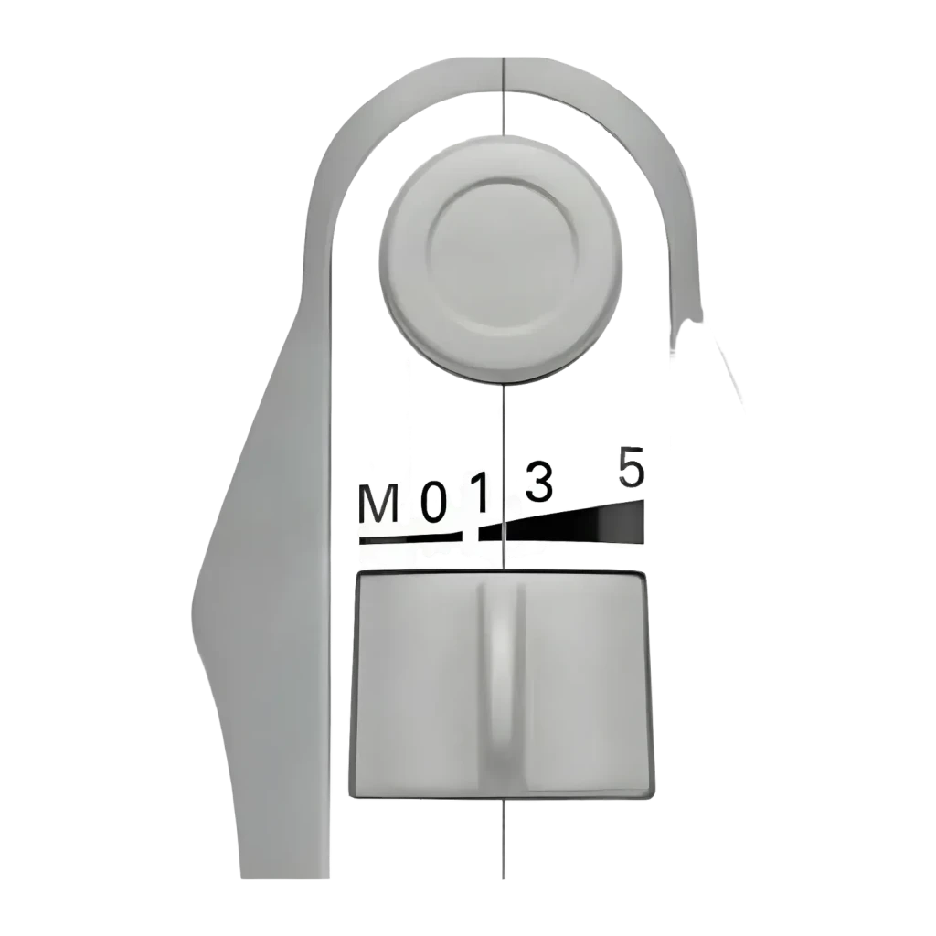 Varinha elétrica Bosch ErgoMixx 450W 5 velocidades Cinzento MFQ36400, detalhe: seletor de velocidades e botão ejetor