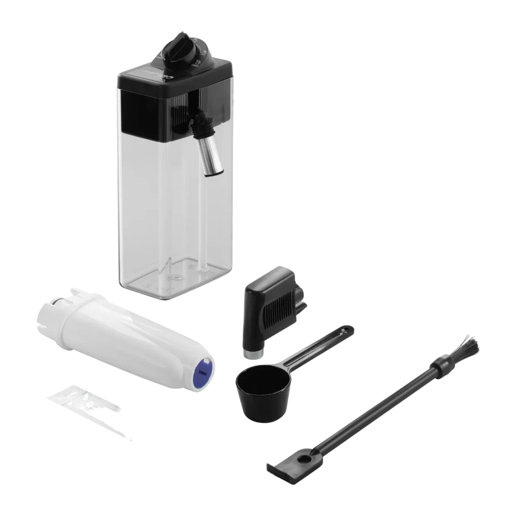 Máquina de Café Superautomática De'Longhi Dinamica Plus 1,8L Moinho Integrado Preto/Prata ECAM380.85.SB, detalhe: acessórios