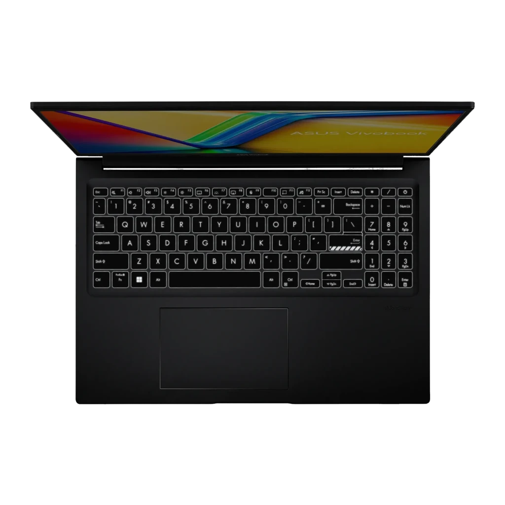 Portátil ASUS Vivobook 16 OLED 16GB/512GB 16 pulgadas AMD Ryzen 5 150 NVMe PCIe 4.0 Windows 11 Home Negro M1605NAQ, detalle