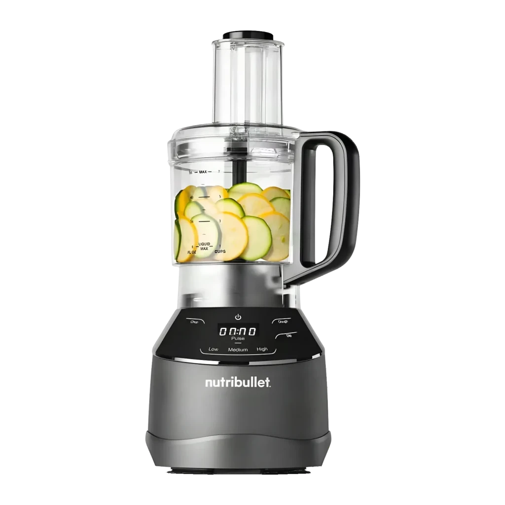 Blender et robot NutriBullet Triple Prep System 1,8L 1500W 4 vitesses Noir NBF580B, détail: bol transparent avec rondelles