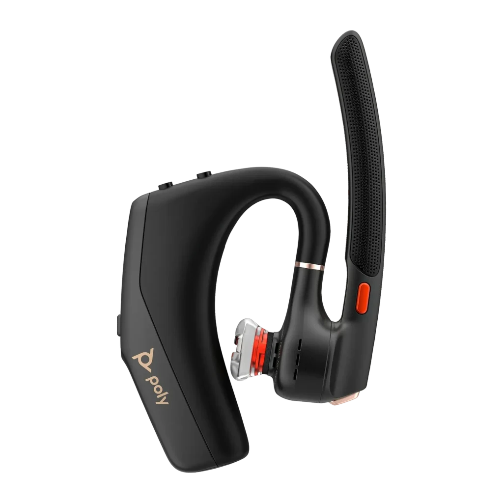 Écouteurs HP Poly Voyager Legend 50 UC Intra-auriculaires Mono Bluetooth 5.4 Noir, détail: crochet auriculaire, micro