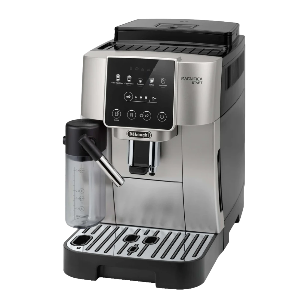 Máquina de café superautomática De'Longhi Magnifica Start Milk 1,8L Moinho integrado Prata ECAM220.80.SB, vista frontal
