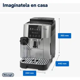 Máquina de café superautomática De'Longhi Magnifica Start Milk 1,8L Moinho integrado Prata ECAM220.80.SB, vista lateral