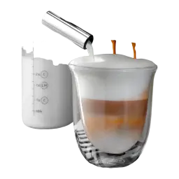 Máquina de café superautomática De'Longhi Magnifica Start Milk 1,8L Moinho integrado Prata ECAM220.80.SB, detalhe: espuma