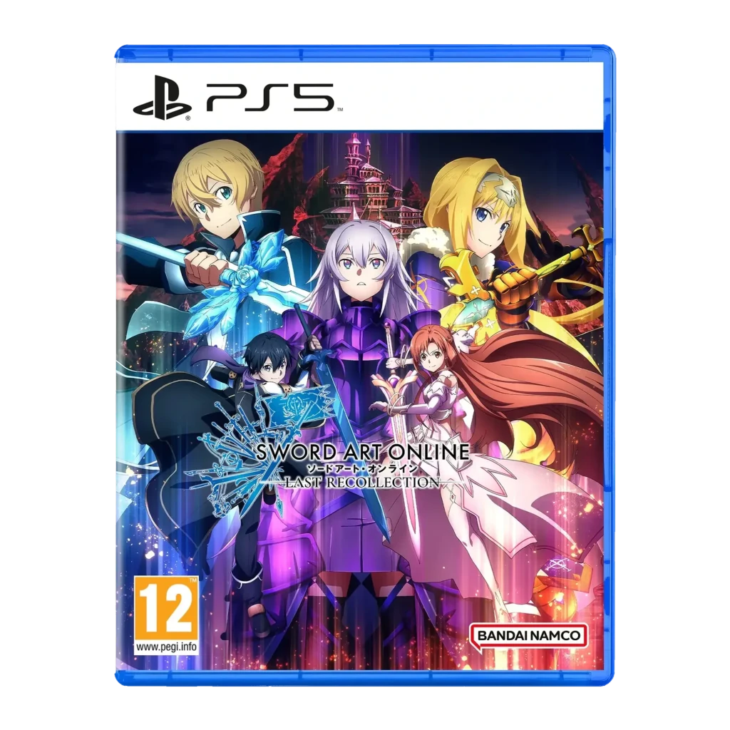 Videojuego Bandai Namco Entertainment Sword Art Online: Last Recollection PS5, vista frontal: carátula con personajes anime