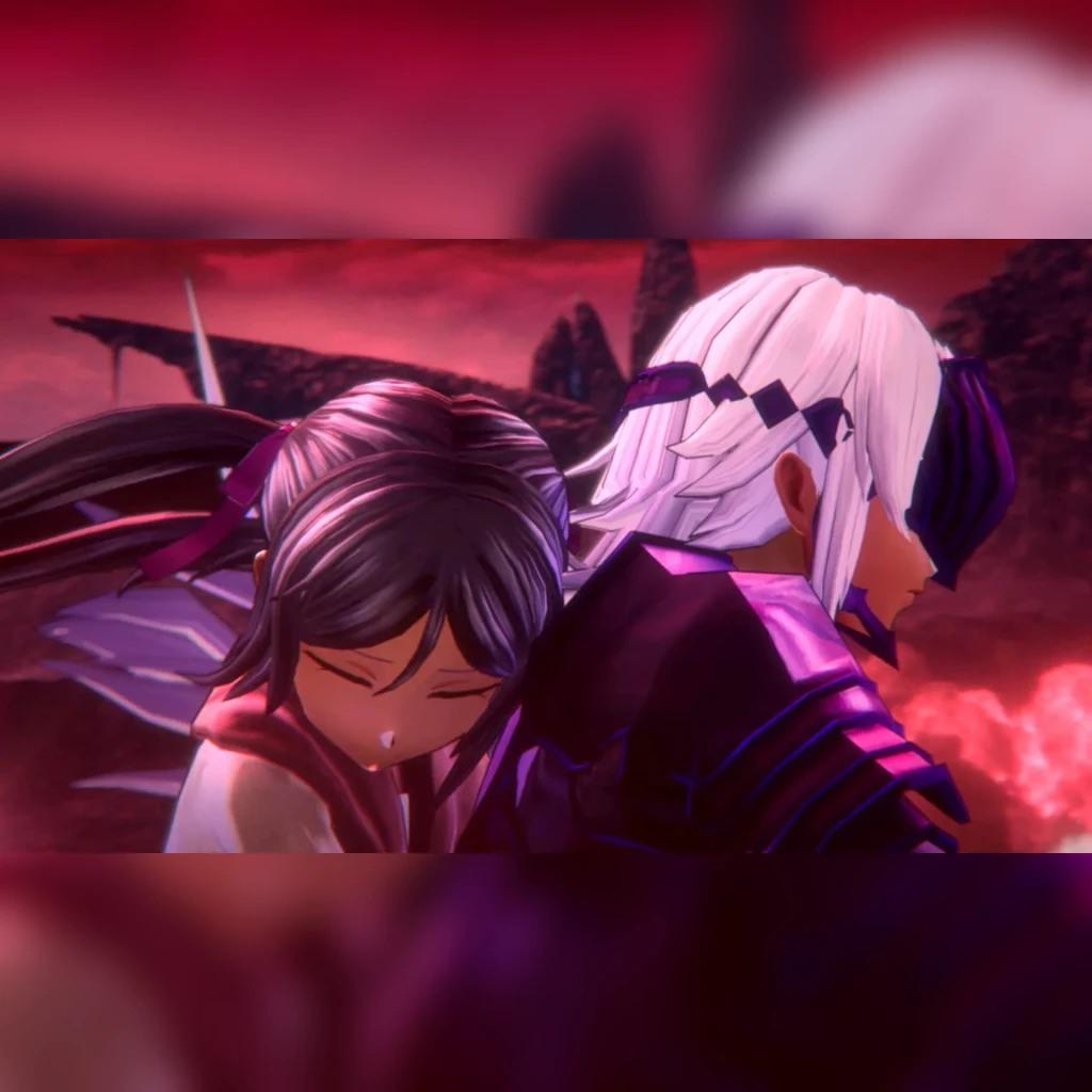 Videojuego Bandai Namco Entertainment Sword Art Online: Last Recollection PS5, en uso: dos personajes anime de espaldas bajo
