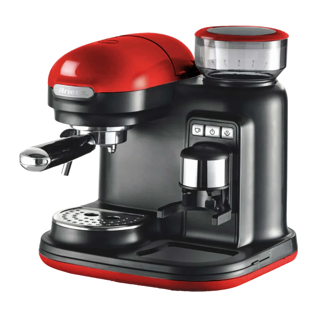 Cafetera Express Ariete Moderna 1318 0,8L Molinillo integrado Vaporizador Rojo/Negro