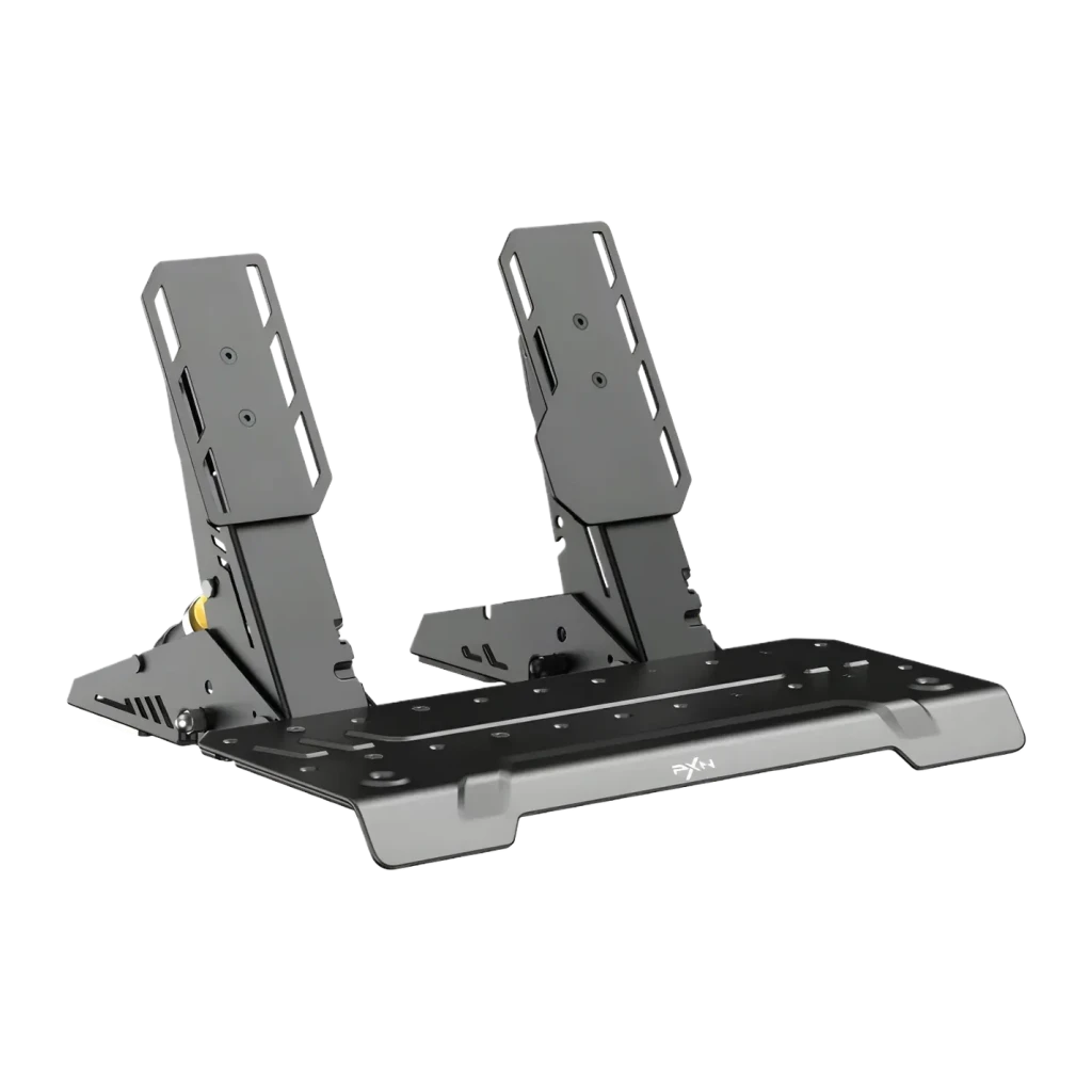 Volant de course PXN V10 Ultra Direct Drive 3,2 Nm PC/Xbox/PS4 Noir, détail: pédales métalliques inclinées avec base