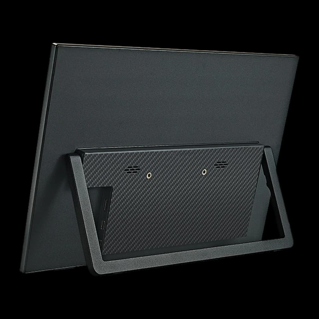Écran Portable ANMITE 16 pouces 144Hz WUXGA 1920×1200 IPS 1ms Noir A160W03H, vue arrière: coque noire avec support intégré