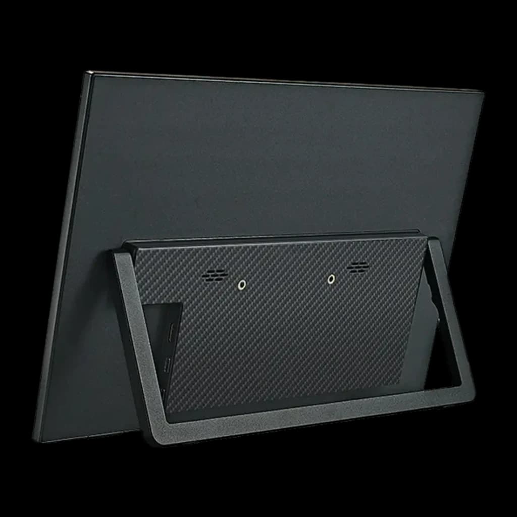 Écran Portable ANMITE 14 pouces WUXGA 1920×1200 IPS 60Hz 5ms Noir A140W05, vue arrière: coque noire avec support intégré