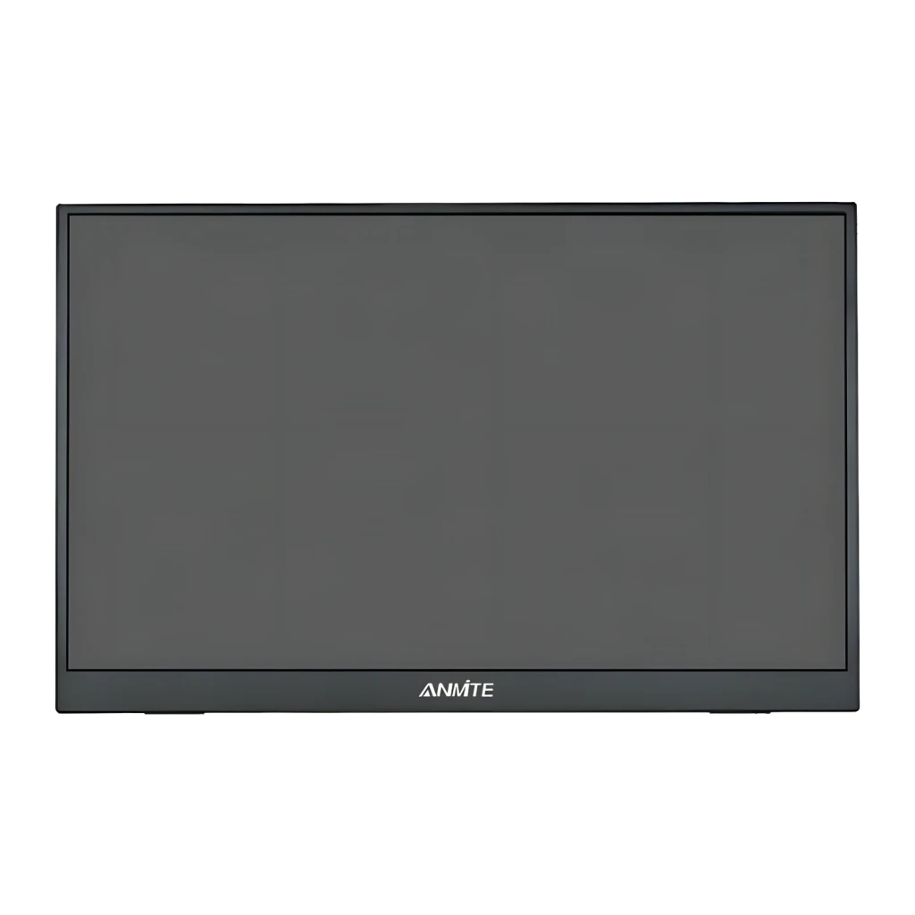 Écran Portable ANMITE 16 pouces WUXGA 1920×1200 IPS 100% sRGB 60Hz Noir A160W04, détail: vue frontale du panneau IPS éteint