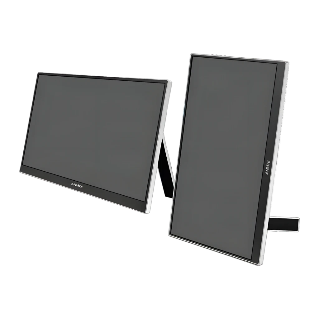 Écran Portable ANMITE 16 pouces WUXGA 1920×1200 IPS 100% sRGB 60Hz Noir A160W04, détail: orientations paysage et portrait