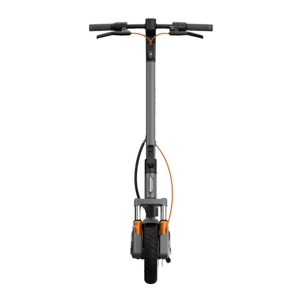 Trottinette Électrique Xiaomi Electric Scooter 6 Max 450W 70km 25km/h 12 pouces Noir, détail avant: guidon, câble orange