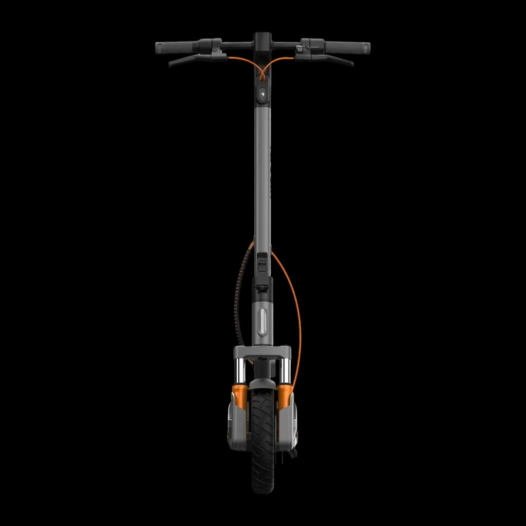 Trottinette Électrique Xiaomi Electric Scooter 6 Max 450W 70km 25km/h 12 pouces Noir, détail avant: guidon, câble orange