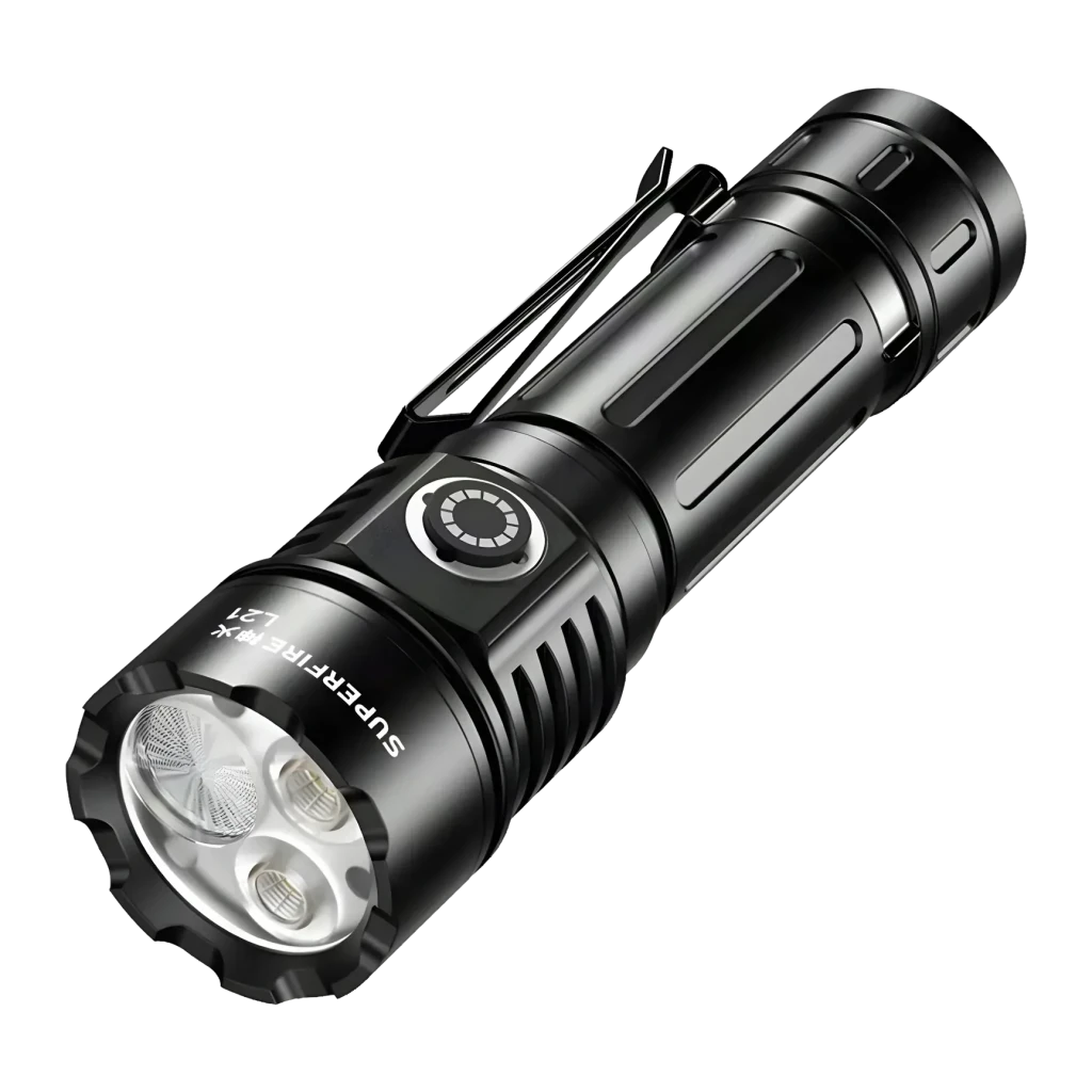 Superfire Negro Linterna Led L21 Recargable Usb-C 1350 Lúmenes