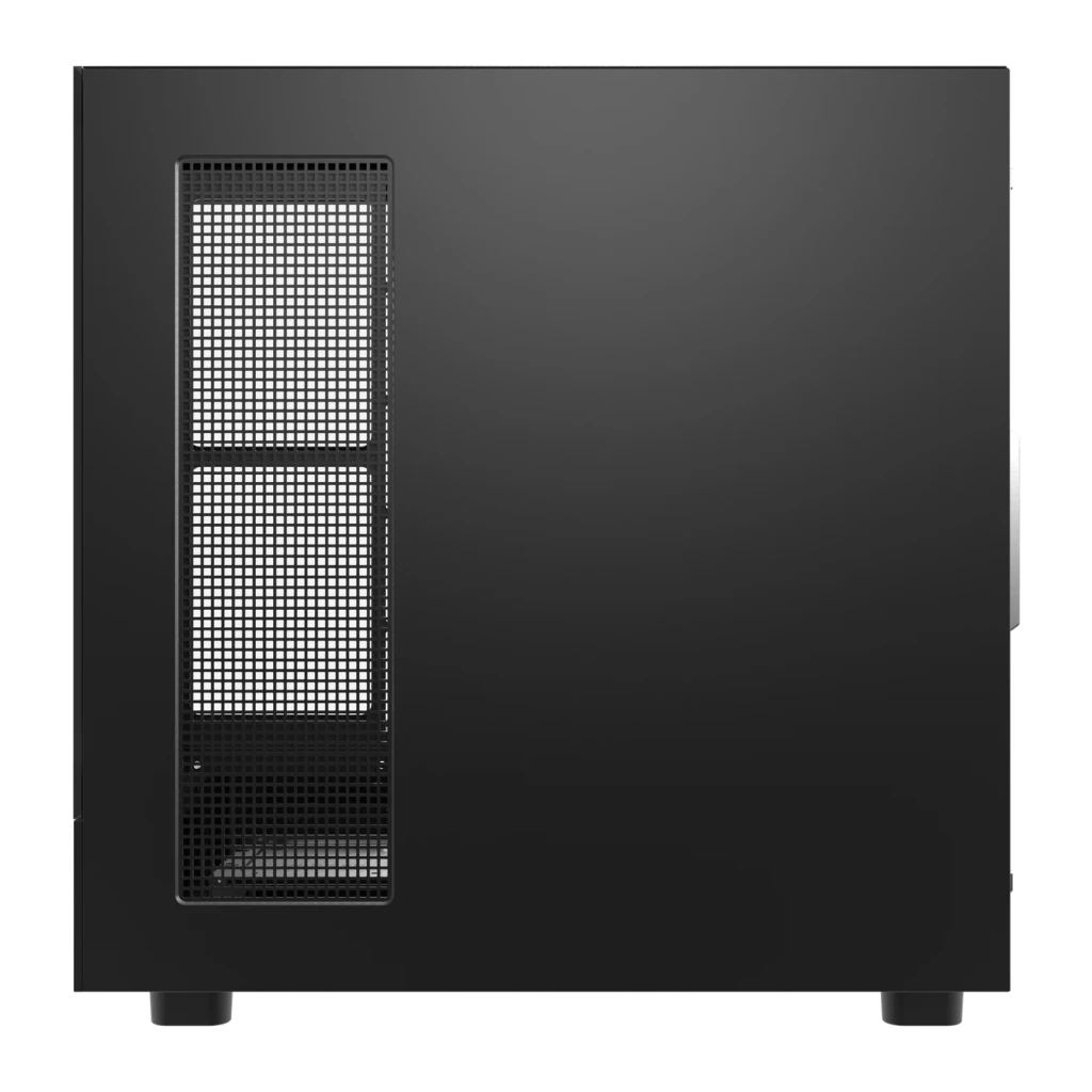 Boîtier PC Darkflash DS950 Verre Trempé 270° ATX 360mm Noir, détail: panneau latéral gauche avec grille de ventilation