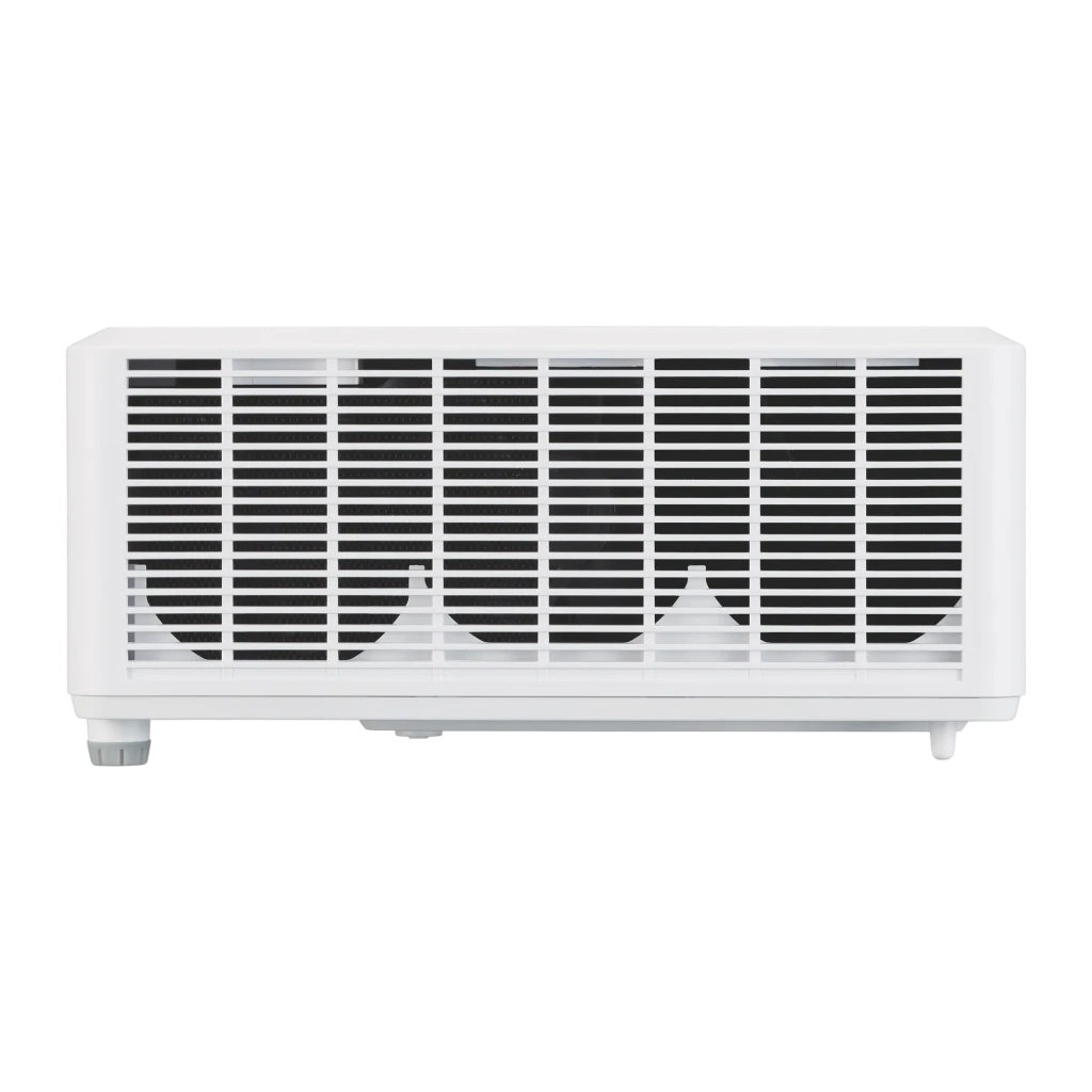 Projetor Ricoh PJ Laser WUXGA 1920x1200 4000 Lúmens ANSI DLP Branco WUL5860, detalhe: grelha de ventilação frontal com pés