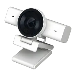 Webcam Razer Kiyo V2 X 2K 1440p 60fps Micrófono Estéreo USB 2.0 Blanco, vista frontal: lente gran angular con aro estriado