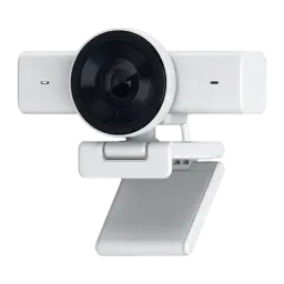 Webcam Razer Kiyo V2 X 2K 1440p 60fps Micrófono Estéreo USB 2.0 Blanco, detalle: lente frontal con anillo ajustable