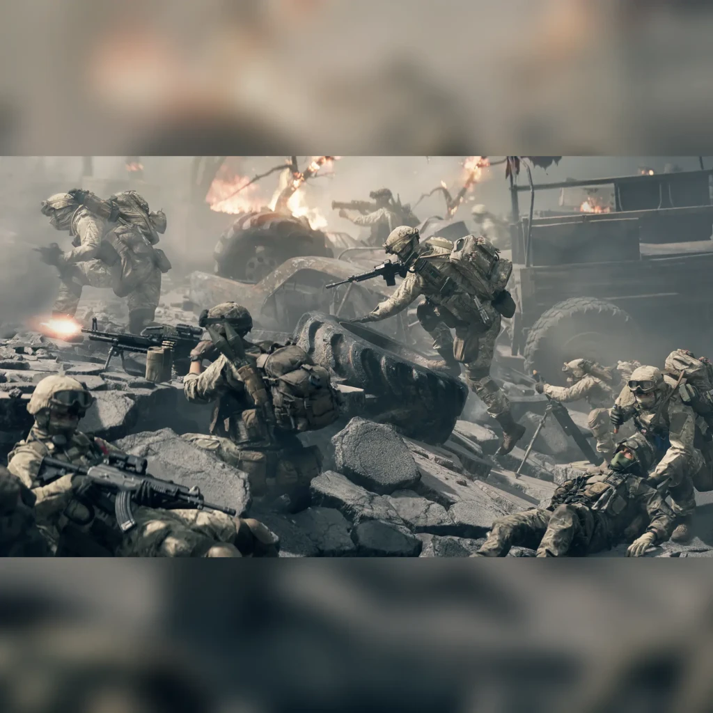 Videojuego Electronic Arts Battlefield 6 Estándar Xbox Series X, en uso: soldados en combate entre escombros, fuego