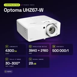 Proyector Optoma Láser DLP 4K UHD 4300 Lúmenes ISO Blanco UHZ67-W - características