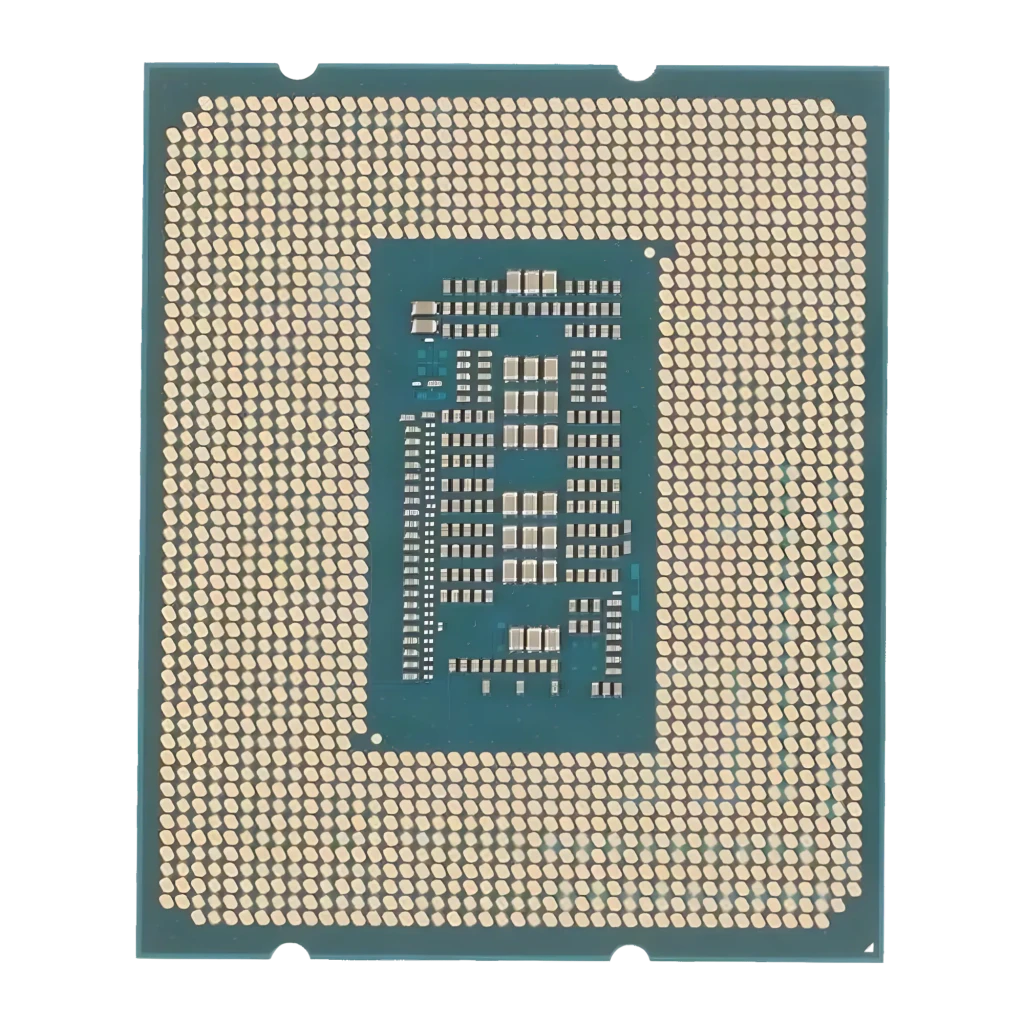 Intel Core i5-13400 Tray 10 Núcleos LGA1700, vista trasera: contactos dorados LGA1700 y die central expuesto