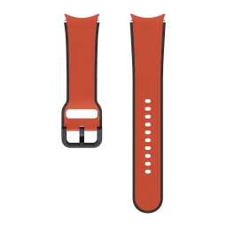 Correa smartwatch Samsung Two-tone Sport Band 20mm Galaxy Watch M/L Rojo, vista frontal: dos piezas rojo y negro, hebilla
