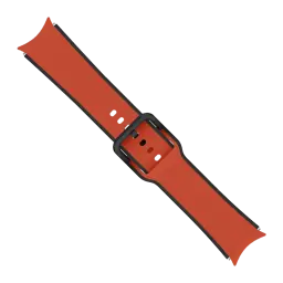Correa smartwatch Samsung Two-tone Sport Band 20mm Galaxy Watch M/L Rojo, detalle: hebilla negra y bicolor rojo-negro