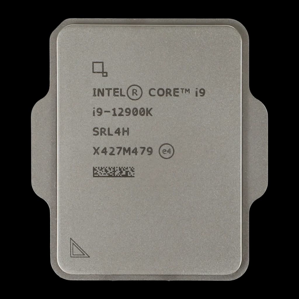 Intel Core i9-12900K Tray 16 Núcleos (8P+8E) LGA1700, detalle: IHS plateado con serigrafía del modelo y código SRL4H