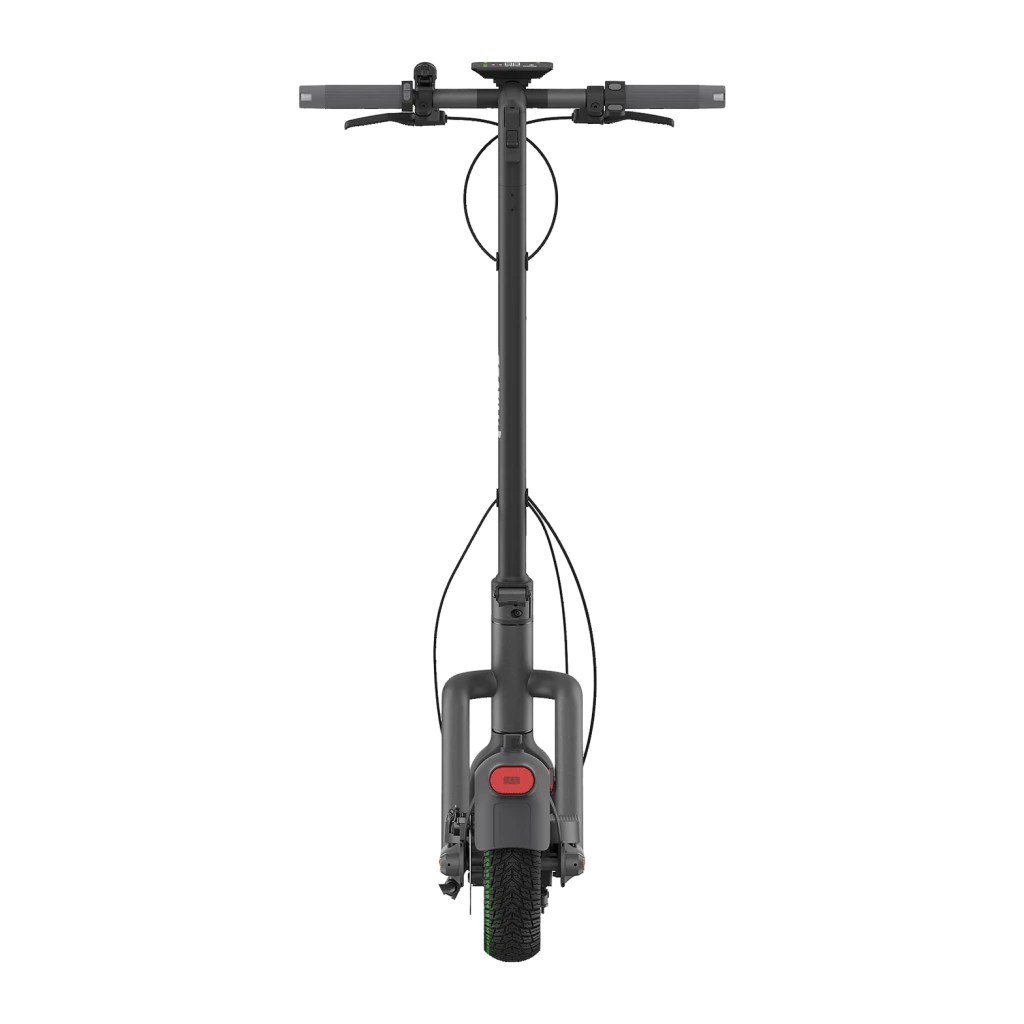 Patinete Eléctrico NAVEE N65i 450W 65km 25km/h 10,5 pulgadas Negro, vista trasera: manillar, poste plegable y luz trasera