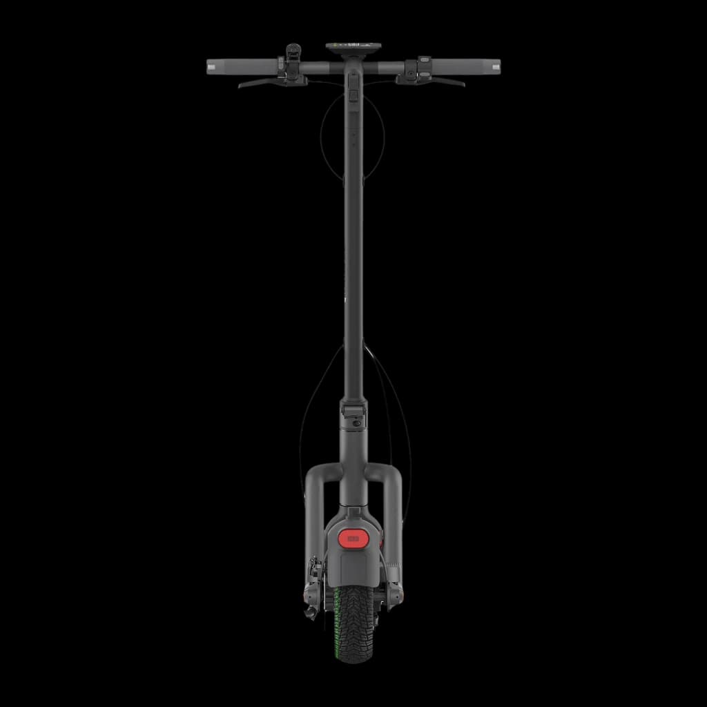 Patinete Eléctrico NAVEE N65i 450W 65km 25km/h 10,5 pulgadas Negro, vista trasera: manillar, poste plegable y luz trasera