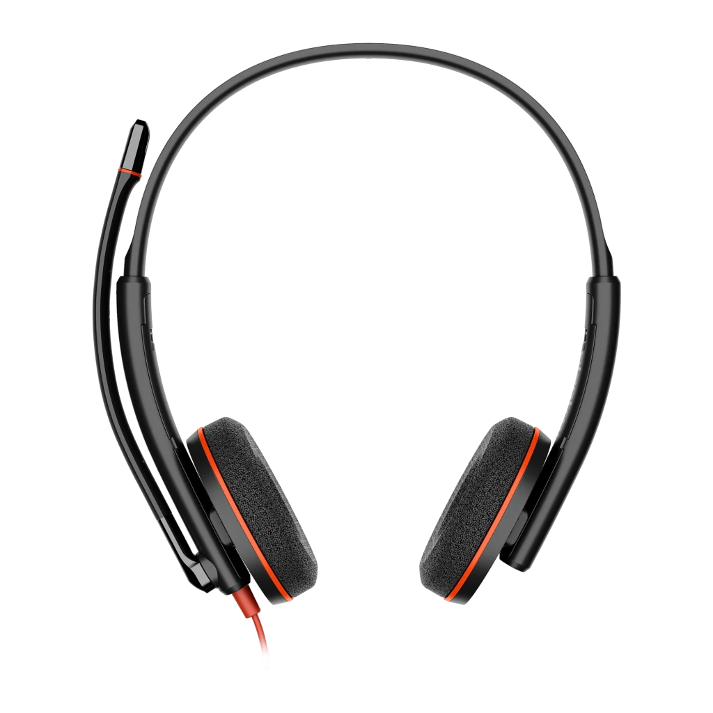 Auriculares Poly Blackwire C3225 Stereo Reducción de ruido Diadema USB-C Negro, detalle: vista frontal, almohadillas