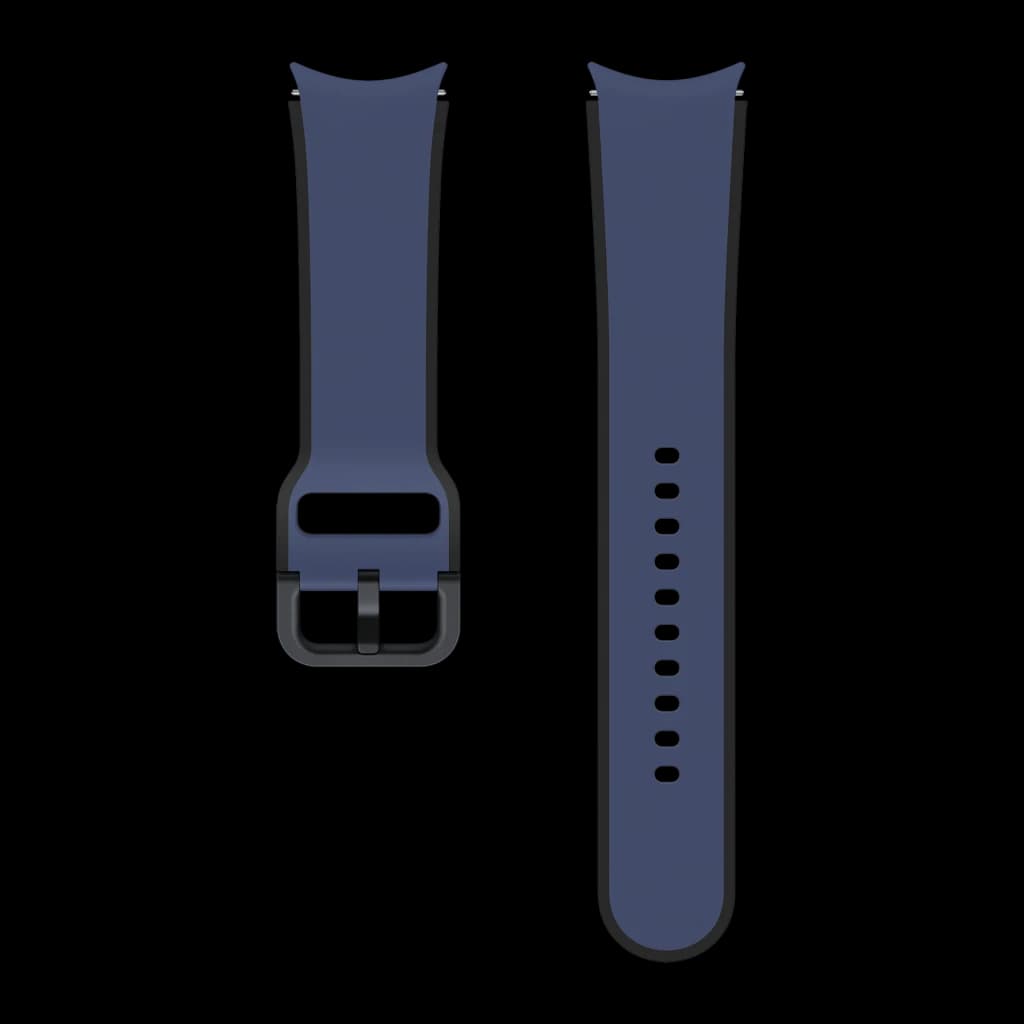 Correa smartwatch Samsung Two-tone Sport Band 20mm Galaxy Watch M/L Azul Marino, vista frontal: dos piezas silicona bicolor