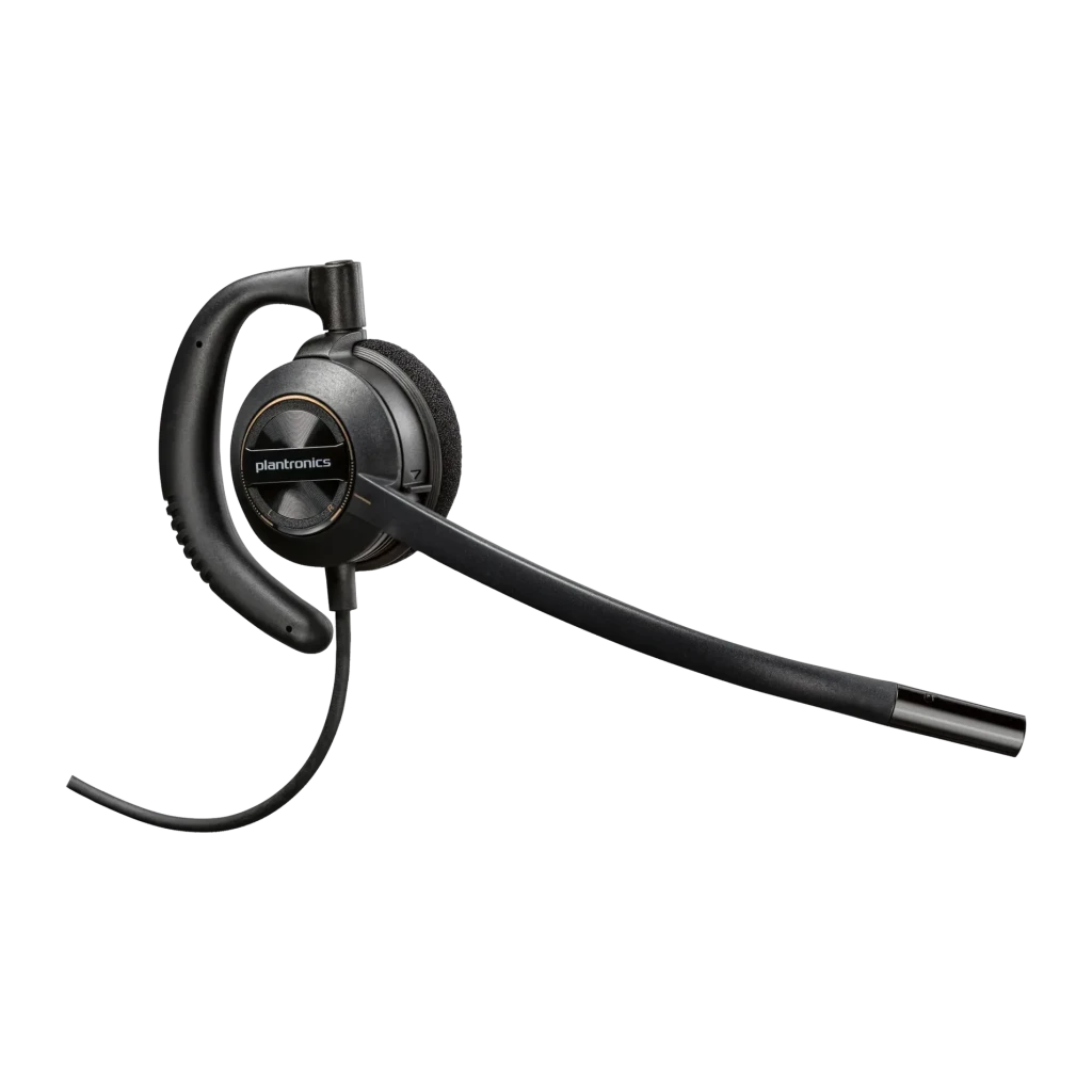 Auriculares Poly EncorePro 530 Monoaural con Gancho de Oreja y Reducción de Ruido en Negro