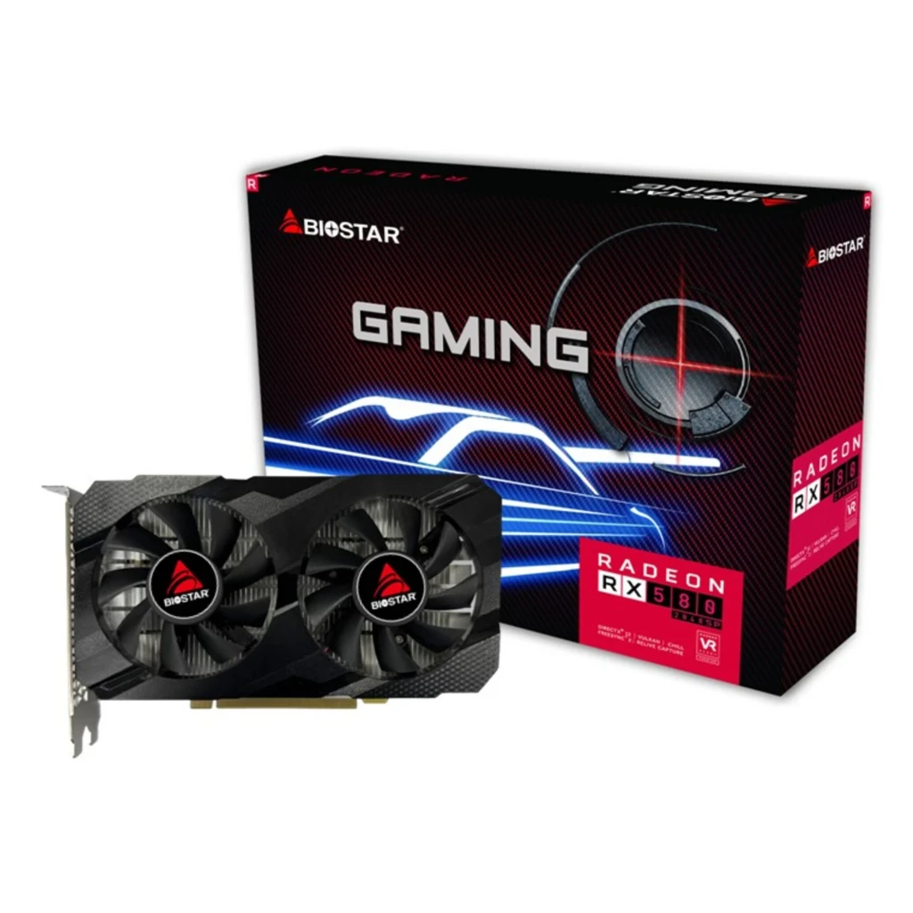 Biostar Radeon RX 580 2048SP 8GB GDDR5 2 Ventiladores Negro