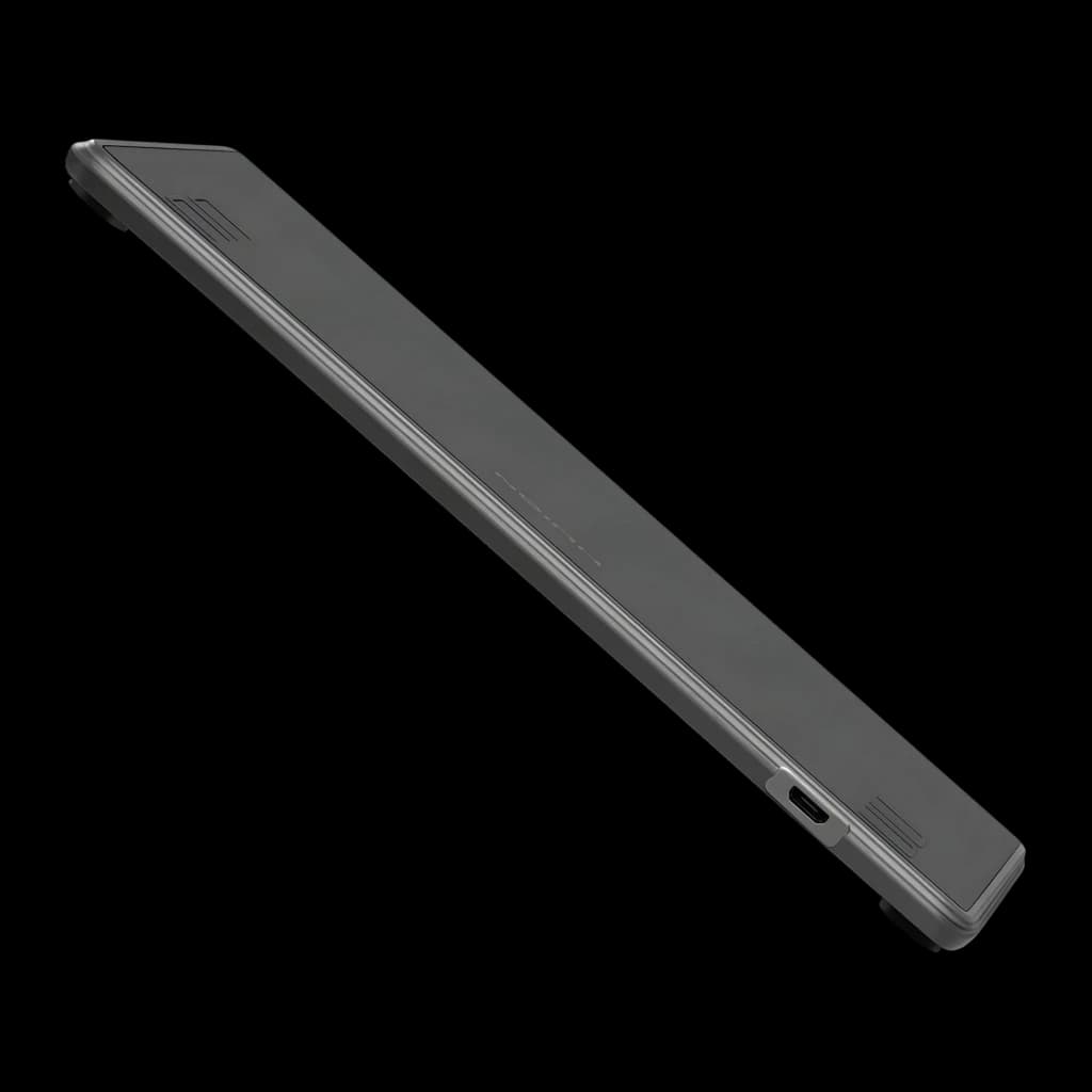 Tableta Gráfica Huion H430P Negro 4096 Niveles de Presión Sin batería, detalle lateral: perfil delgado y puerto USB-C visible