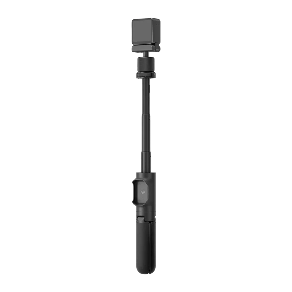 Pértiga Extensível DJI com Comando à Distância Action 2 Preto, em uso: pértiga estendida com câmara no topo e comando