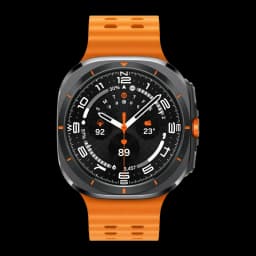 Samsung Galaxy Watch Ultra 47 mm 32 Go GPS + réseau cellulaire Titane Gris/Orange Tension artérielle, détail: cadran avant