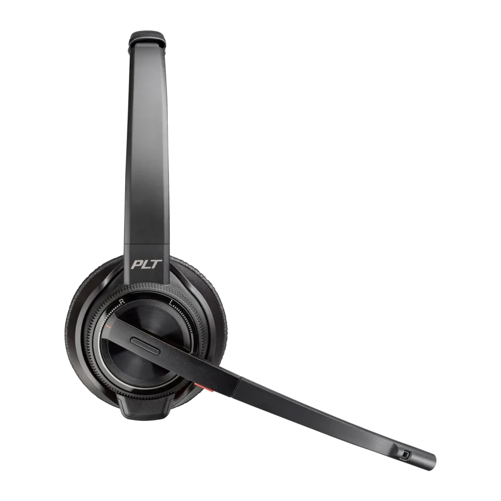 Auriculares Poly Savi 8220 UC Microsoft Teams DECT Cancelación de Ruido Activa Diadema 13h Negro, detalle: auricular derecho