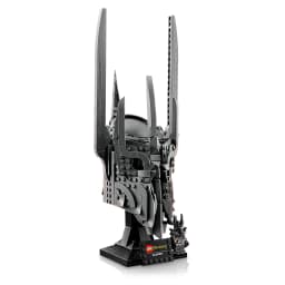 Set de construction LEGO Icons Le Seigneur des Anneaux : Casque de Sauron 11373 538 pièces 18+ ans, détail latéral : cornes