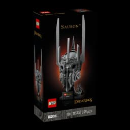 Set de construction LEGO Icons Le Seigneur des Anneaux : Casque de Sauron 11373 538 pièces 18+ ans, contenu de la boîte