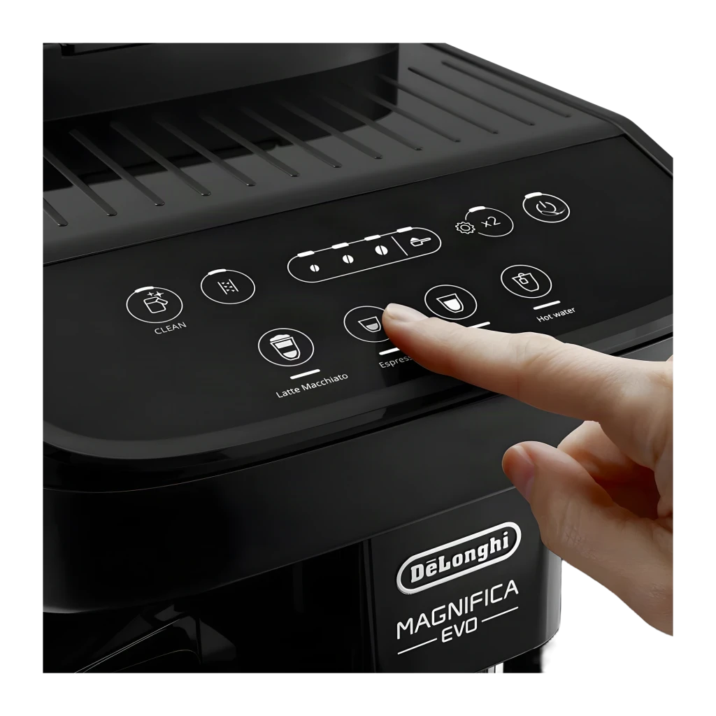 Máquina de Café Superautomática De'Longhi Magnifica Evo 1,8L Moinho Integrado Vaporizador Preto ECAM 290.51.B, detalhe: dedo