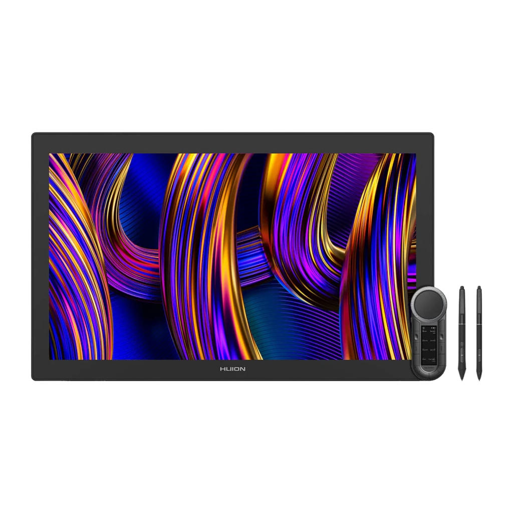 Tableta gráfica Huion Kamvas Pro 27 144Hz Negro con Pantalla 27 pulgadas 4K UHD IPS GT2702, detalle: pantalla frontal