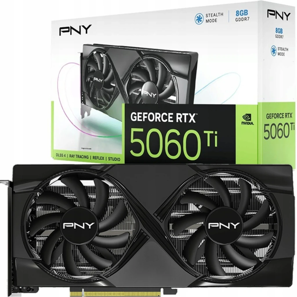 PNY GeForce RTX 5060 Ti Dual Fan 8GB GDDR7 Negro