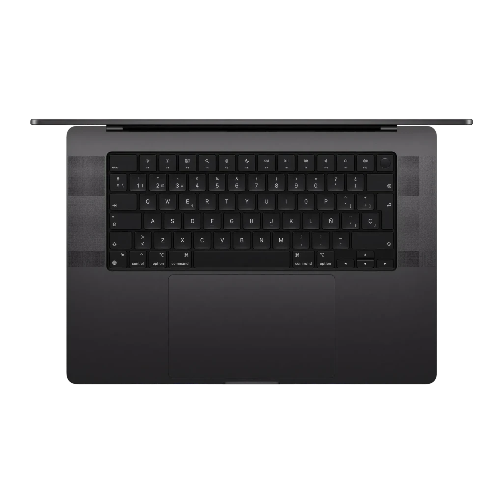 Portátil Apple MacBook Pro 16 polegadas 48GB/2TB 16,2 polegadas Liquid Retina XDR SSD macOS Tahoe Preto, detalhe: teclado