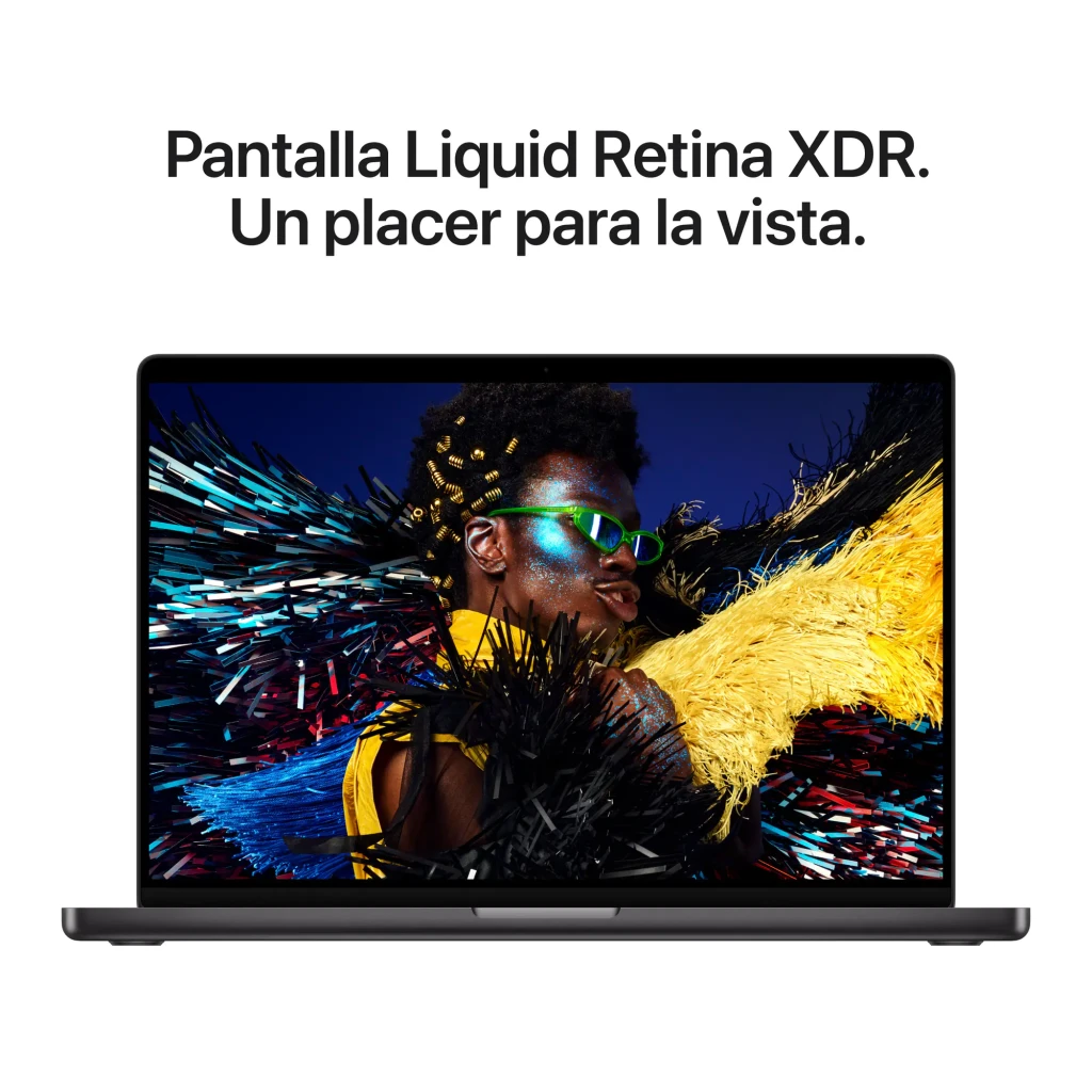 Portátil Apple MacBook Pro 16 polegadas 48GB/2TB 16,2 polegadas Liquid Retina XDR SSD macOS Tahoe Preto, vista frontal: ecrã