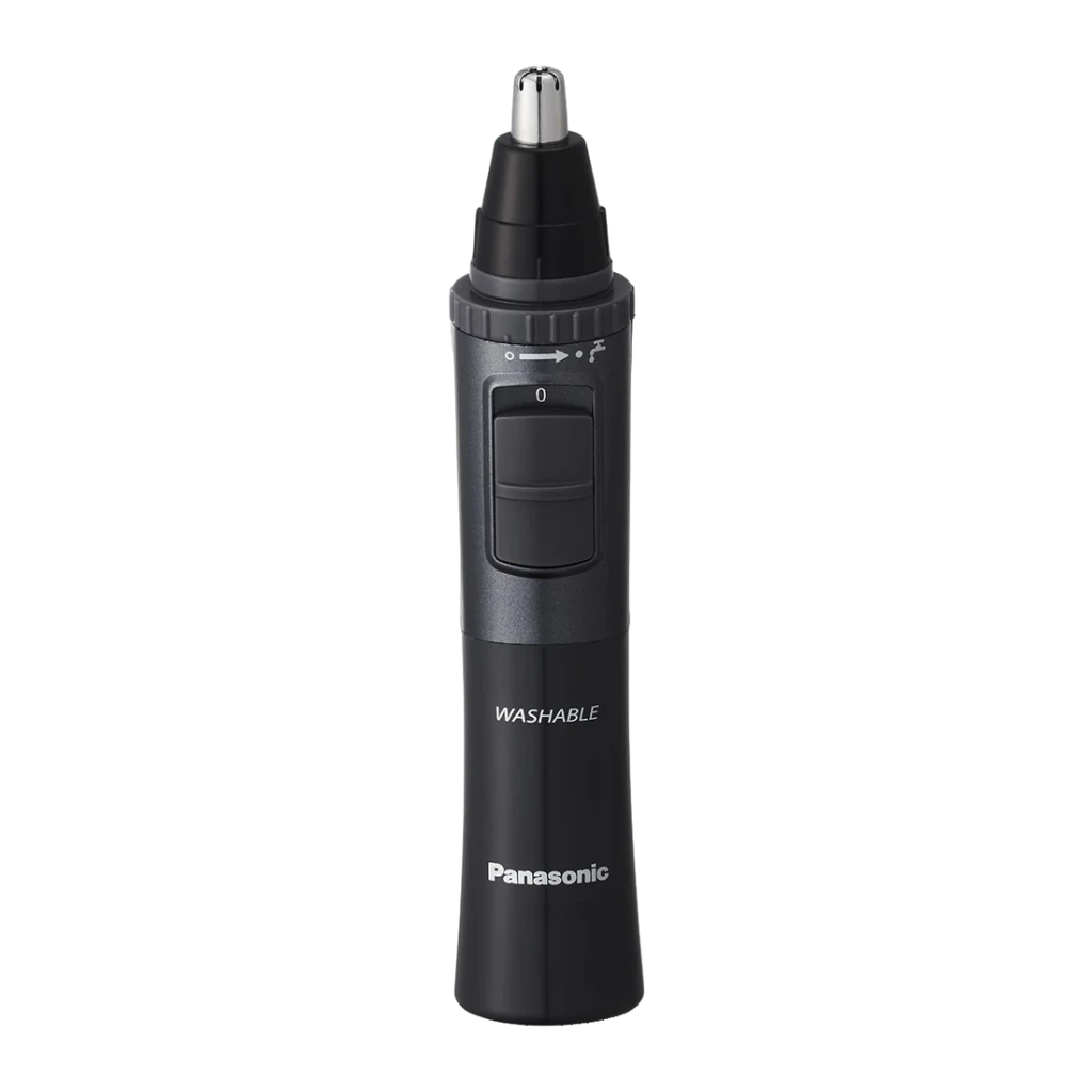 Tondeuse nez et oreilles Panasonic Sec et humide Sans fil Acier inoxydable ER-GN33-H301, vue de face: corps noir