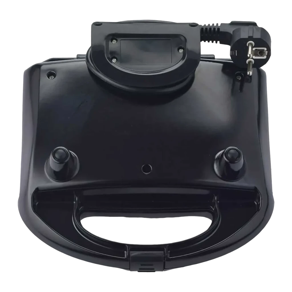 Sandwichera Ariete Toast & Grill Easy 750W Negro/Acero inoxidable 1980/00, vista trasera: base negra con patas